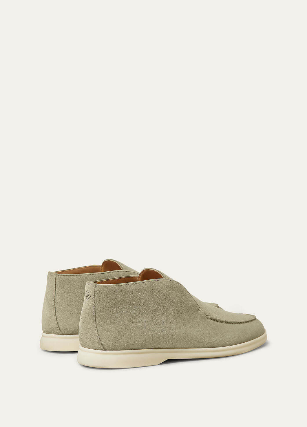 Open Walk Polacchini in suede leather in Military Grey
