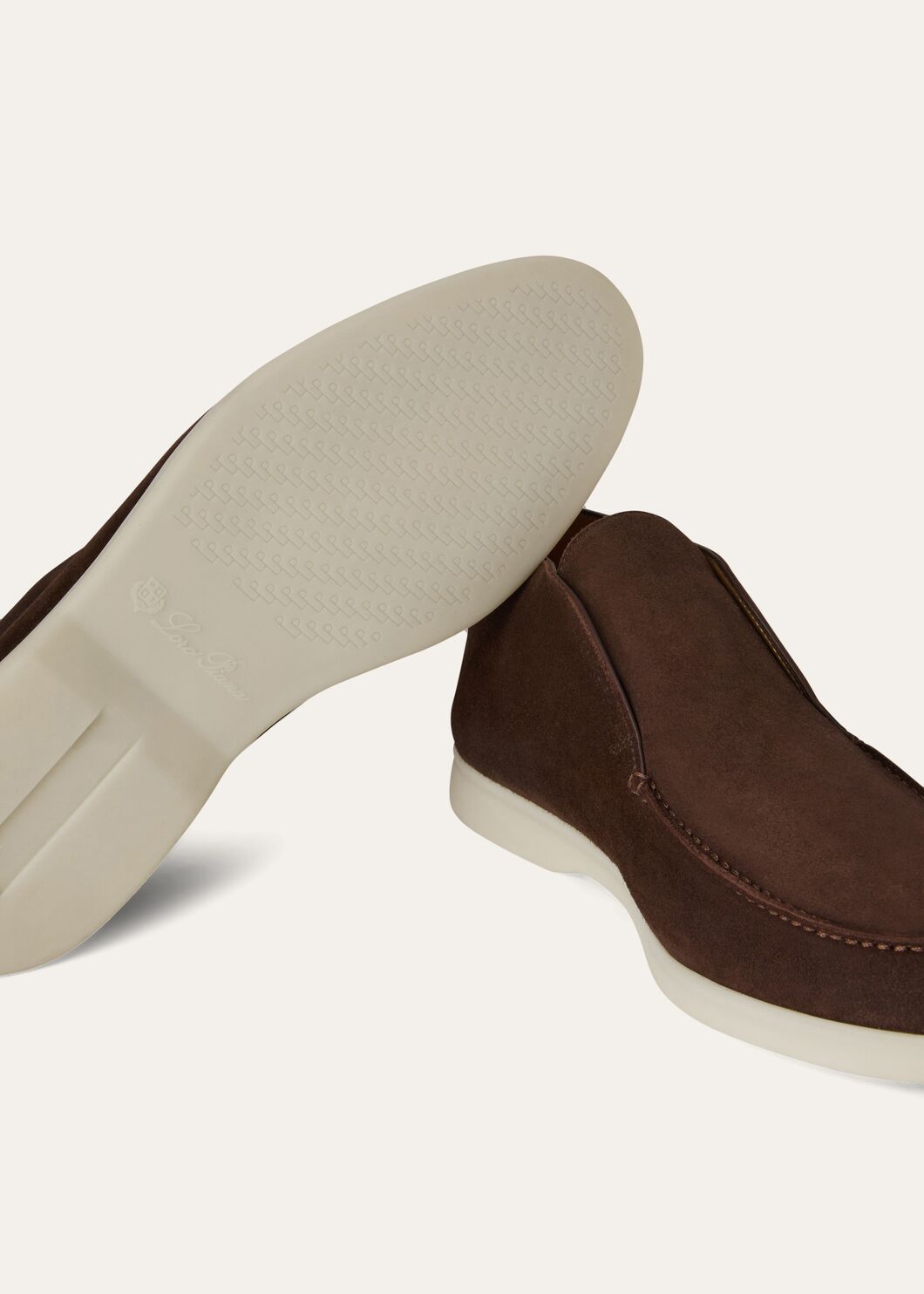 Open Walk Polacchini in chocolate brown suede