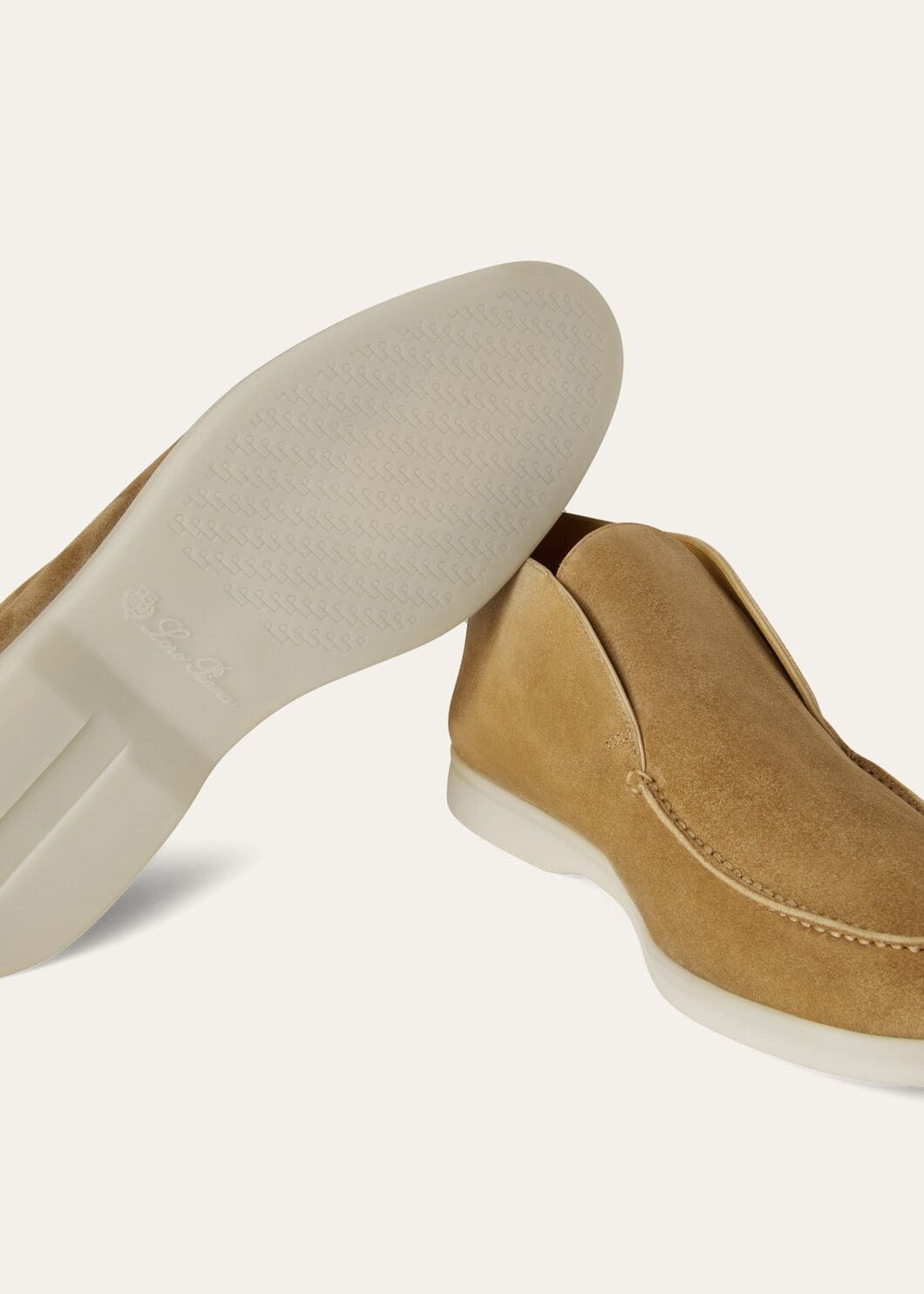 Open Walk Polacchini in suede leather in Beige