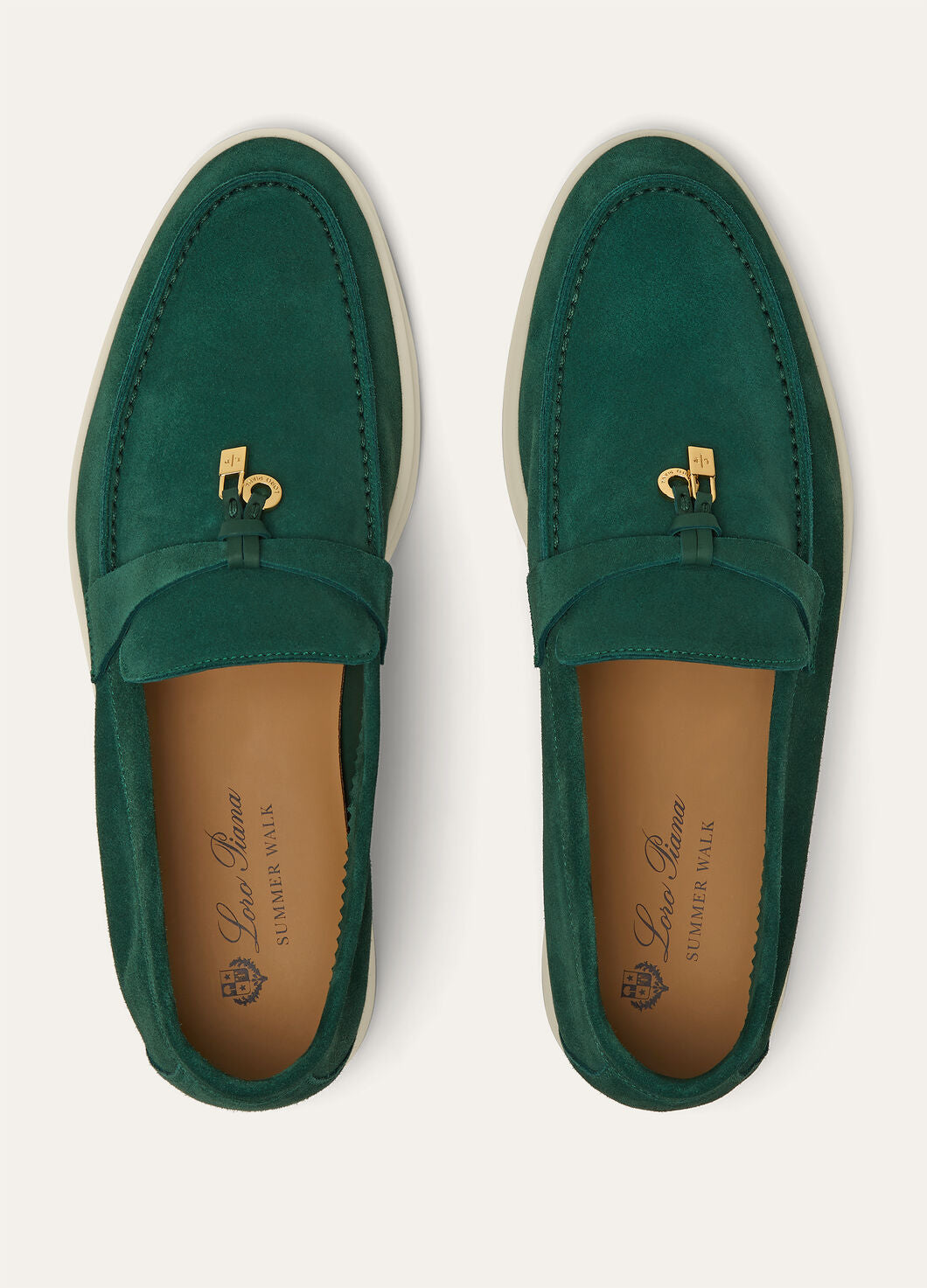 Summer Charms Walk Moccasins in Green Suede
