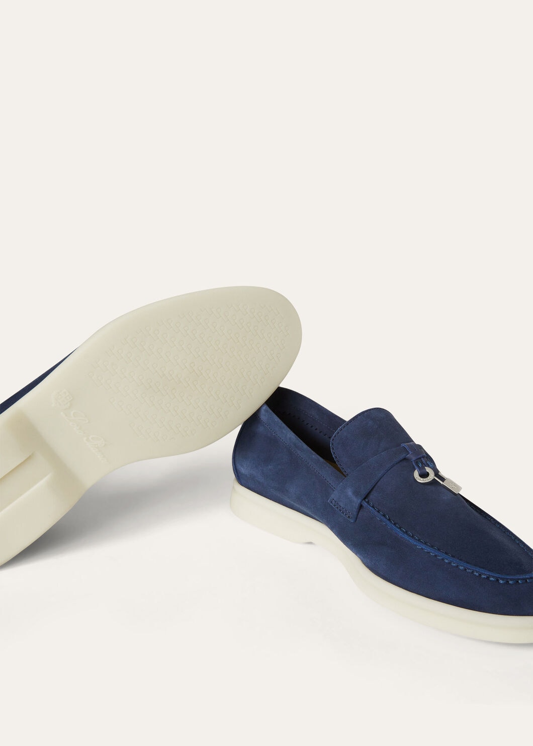 Summer Charms Walk Moccasins in Dark Blue Suede