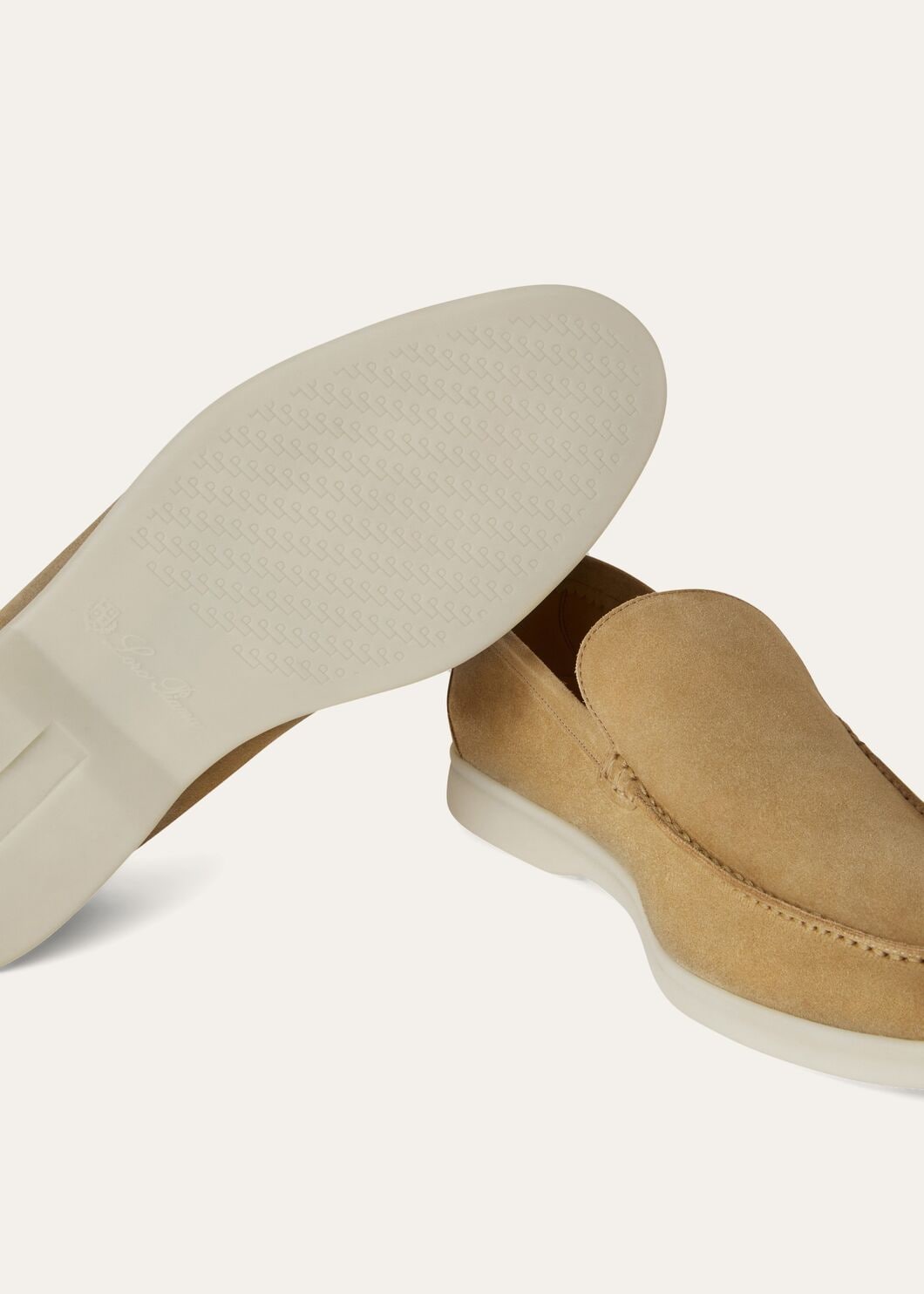 Men's Summer Walk Moccasins in Khaki Suede