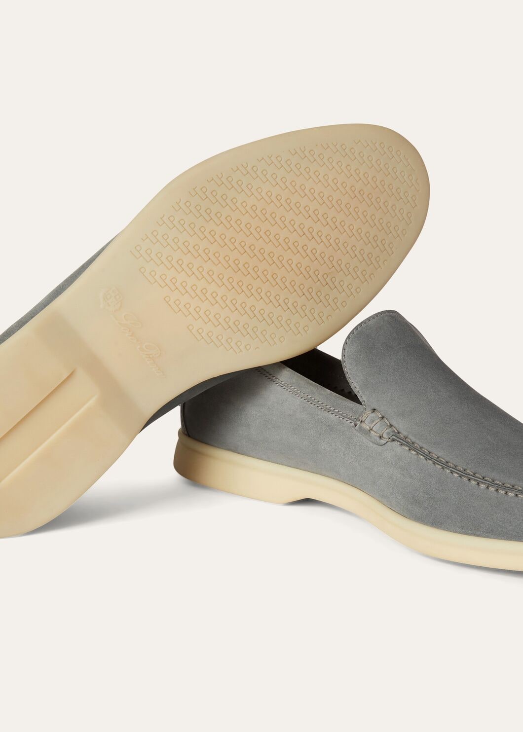 Men's Summer Walk Moccasins in Grey Suede