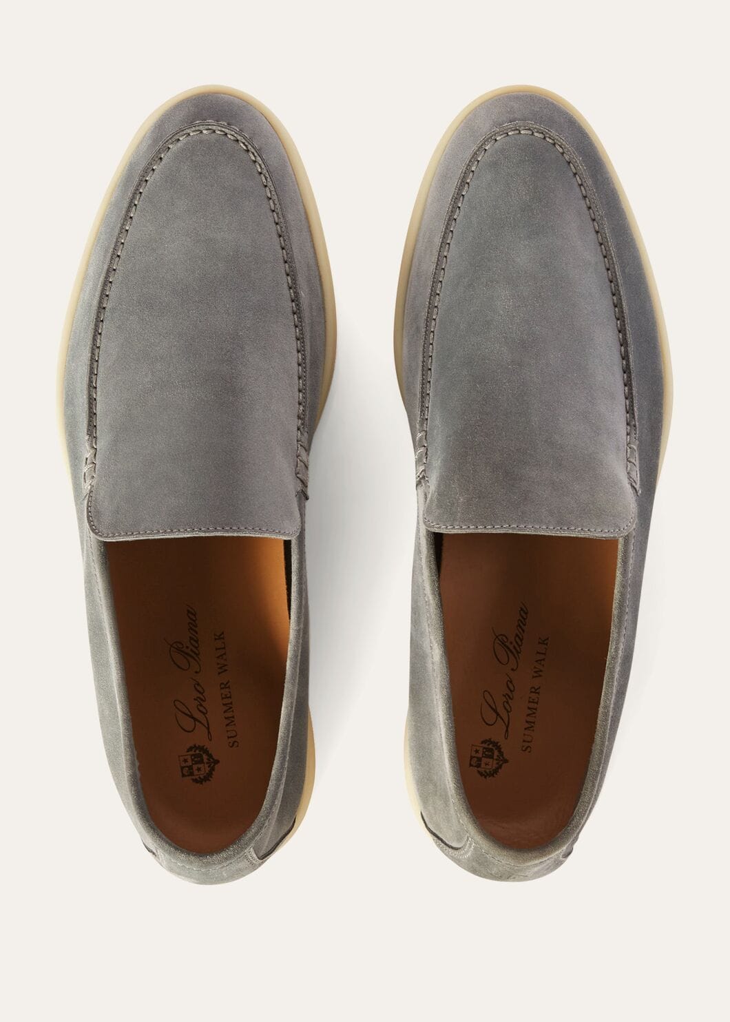 Men's Summer Walk Moccasins in Grey Suede