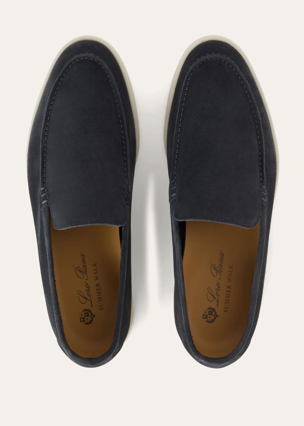 Men's Summer Walk Moccasins in Blue Suede
