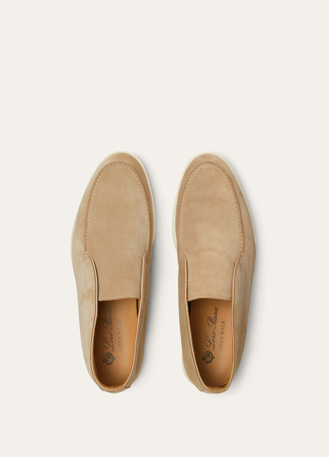 Open Walk Polacchini in suede leather in Sandstone