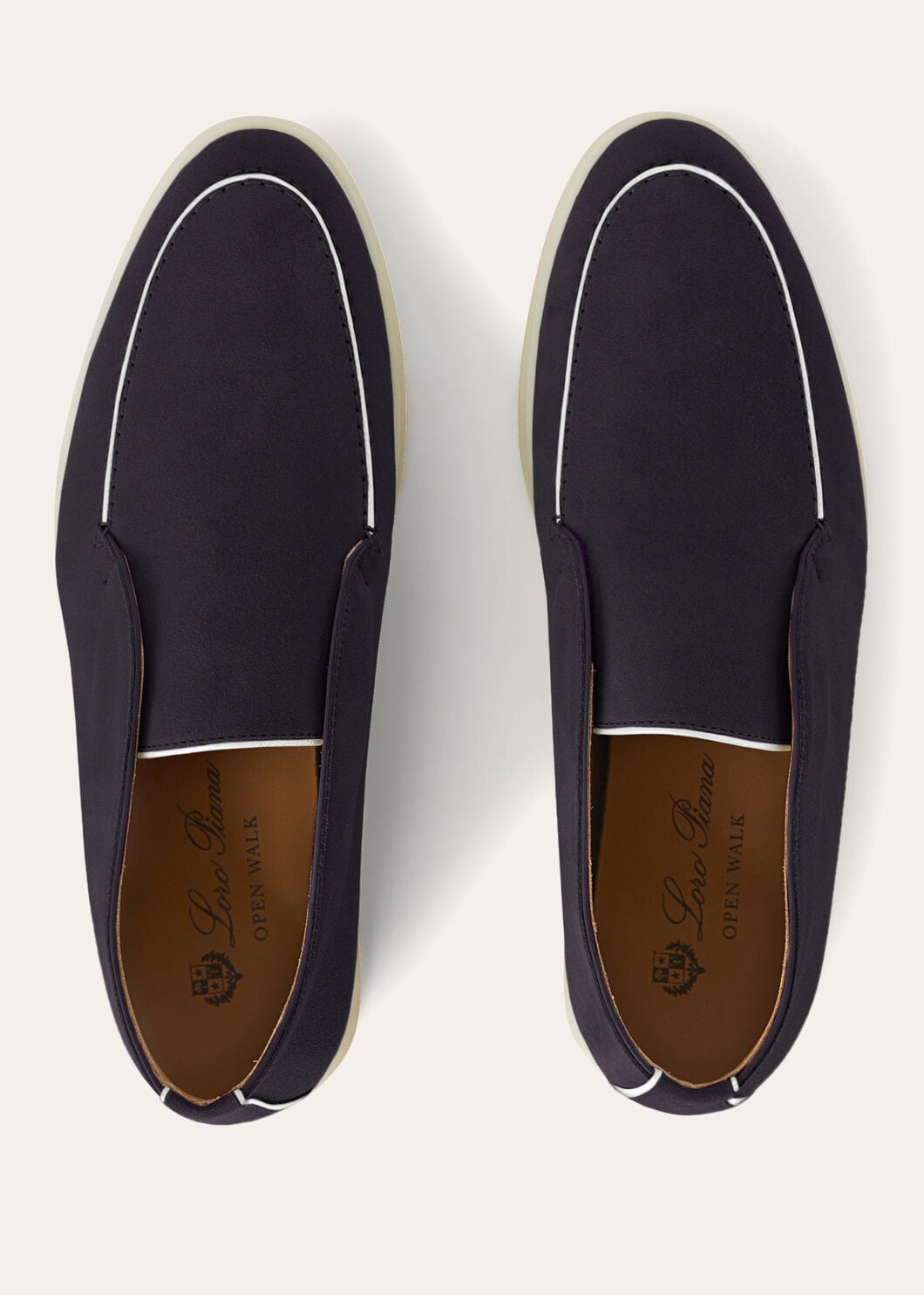 Open Walk Suede Loafers in Navy Blue