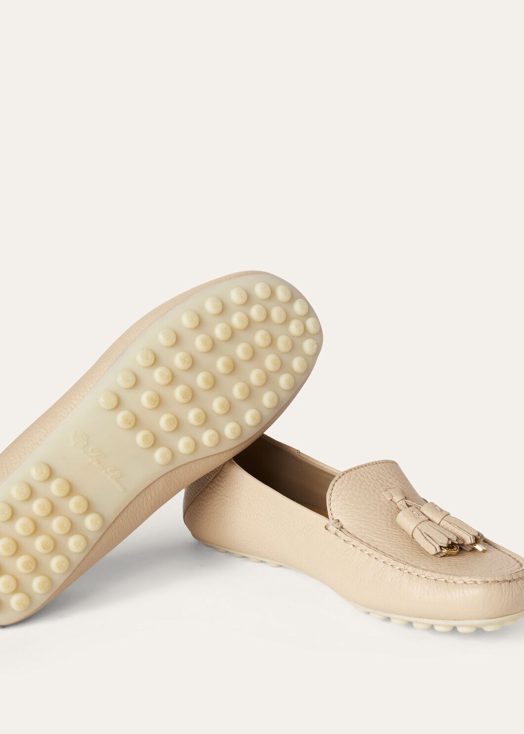 Women's Dot Sole Walk Moccasins in Camel Leather