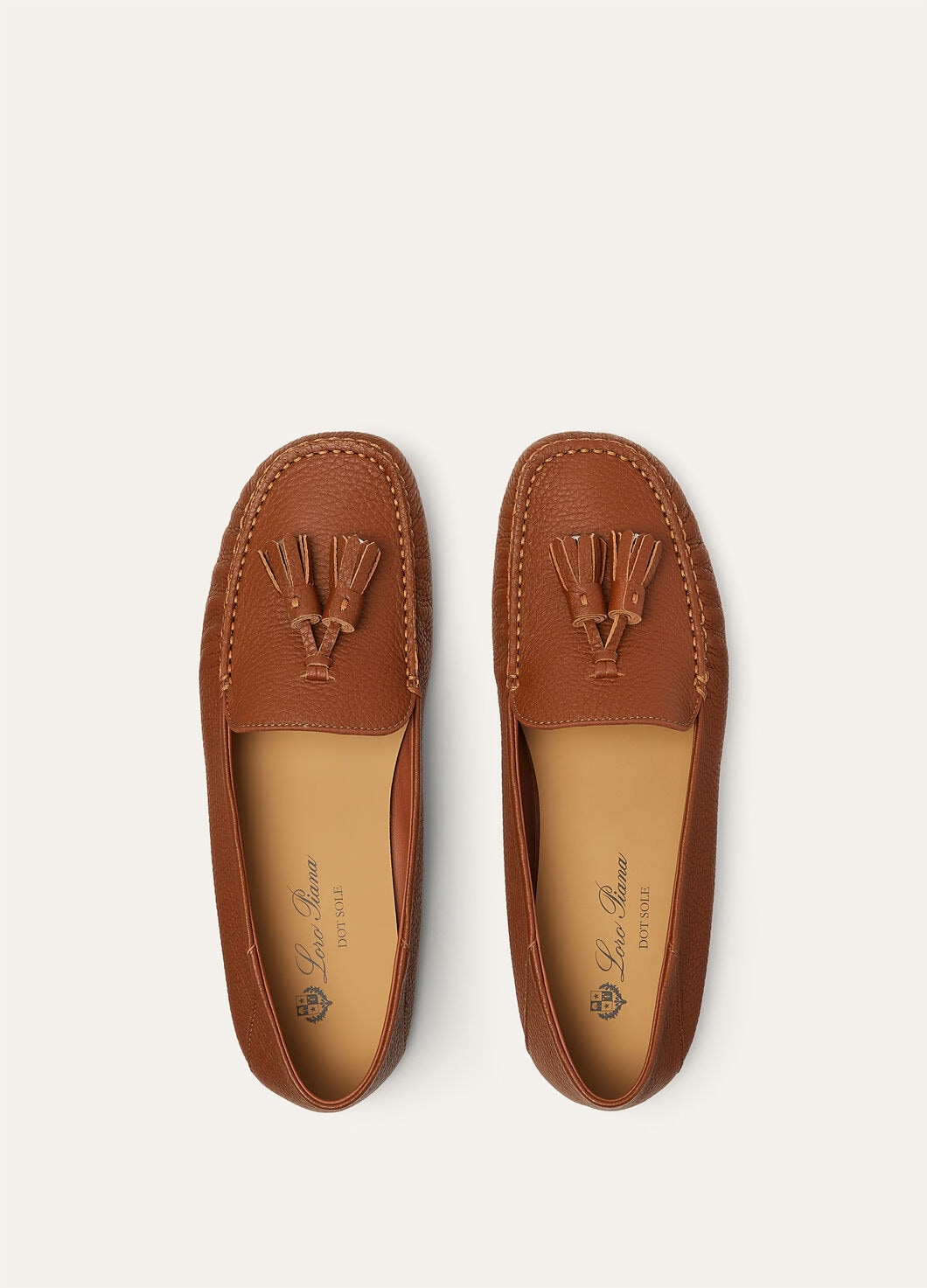 Women's Dot Sole Walk Moccasins in Brown Leather