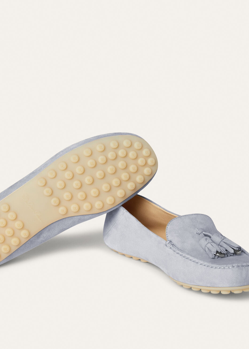 Women's Dot Sole Walk Moccasins in Zircon Suede