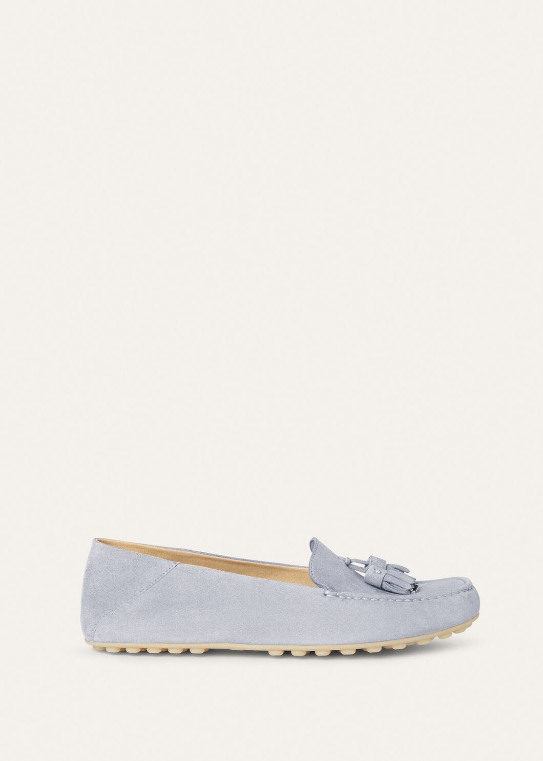 Women's Dot Sole Walk Moccasins in Zircon Suede