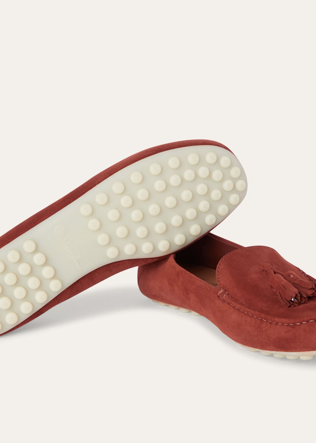 Women's Dot Sole Walk Moccasins in Cinnamon Suede