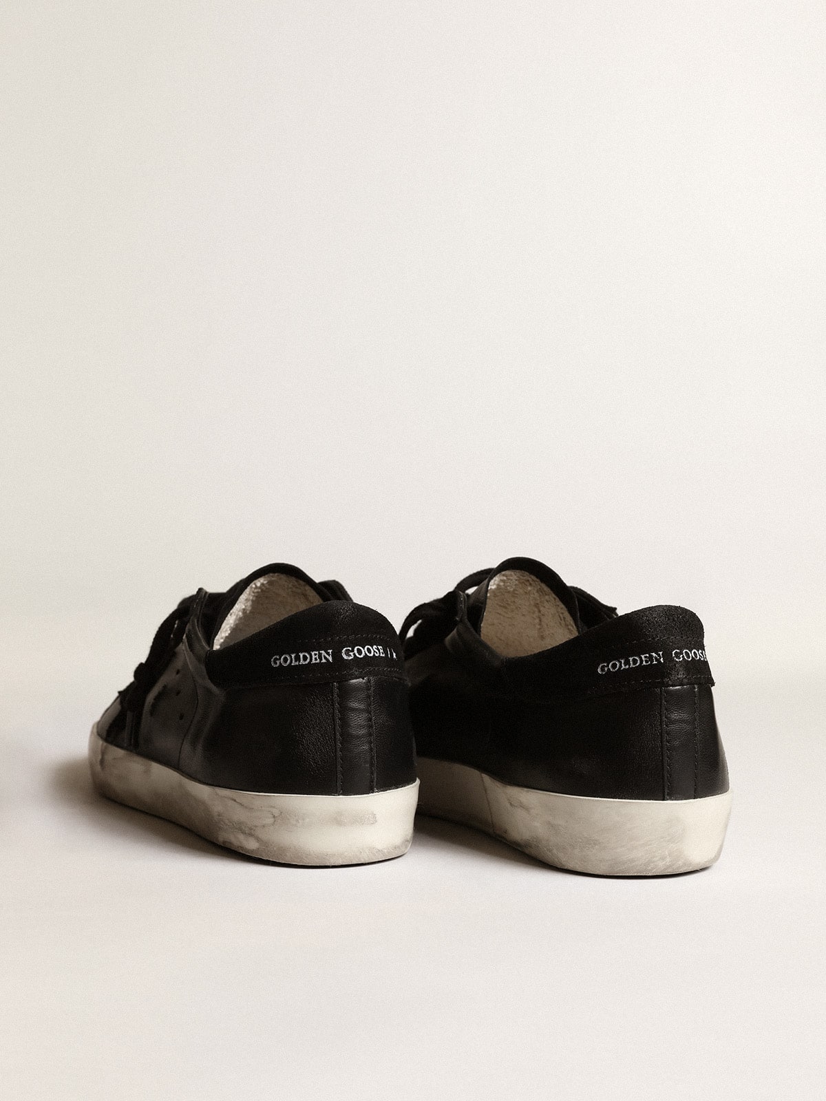Super-Star sneakers in nappa leather with suede details | All black look