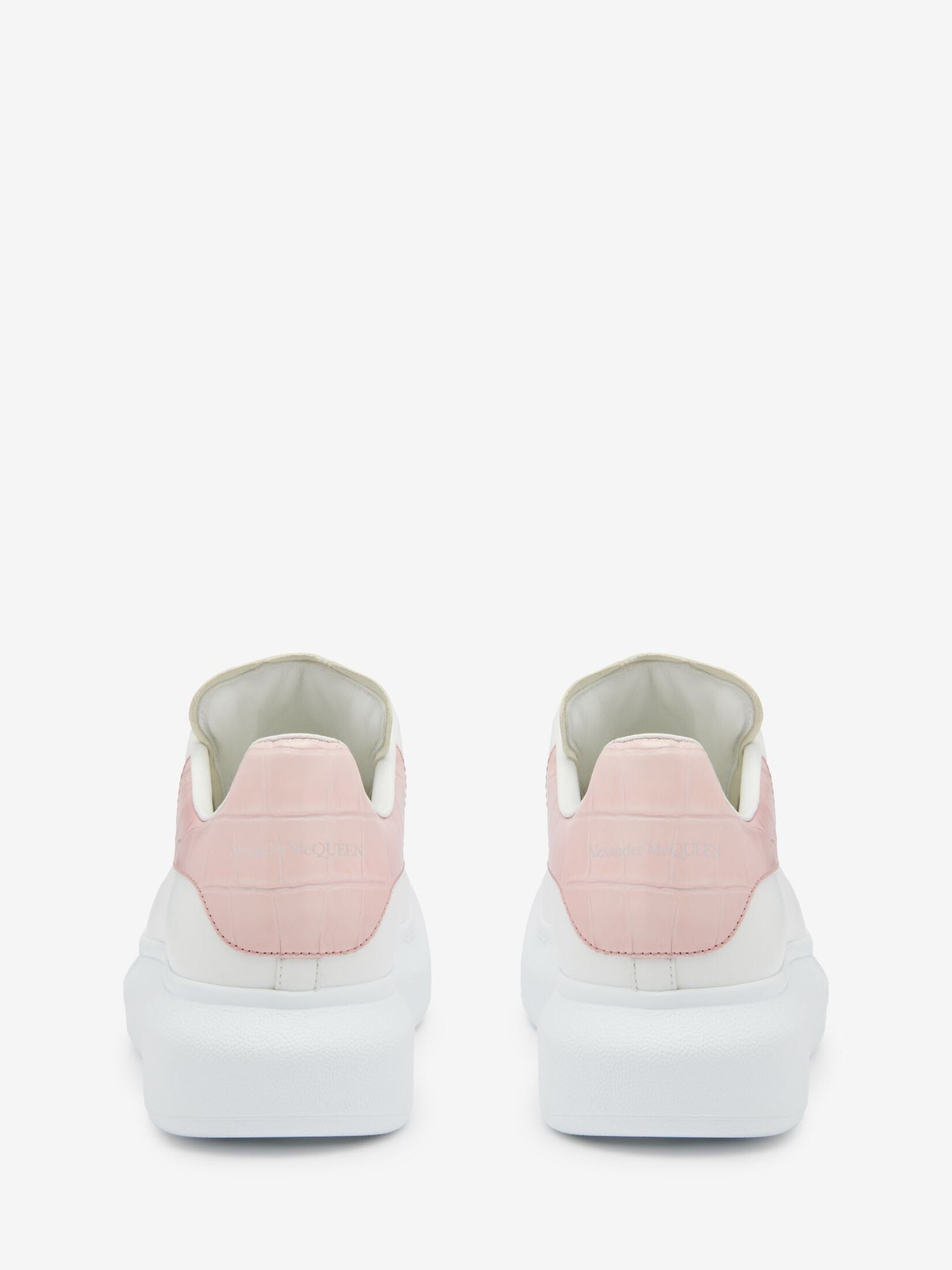 Sneaker Oversize in Pink and White Crocodile