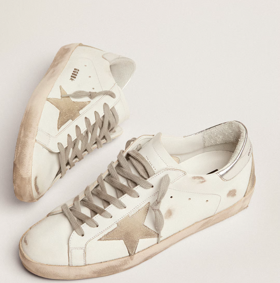 Super-Star with silver heel tab and lettering