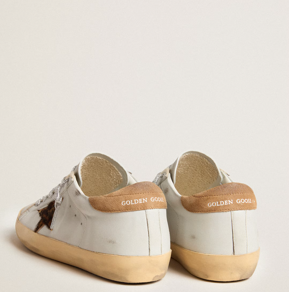Super-Star in nappa leather with pony hair star and suede heel tab