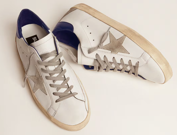 Super-Star with suede star and blue heel tab
