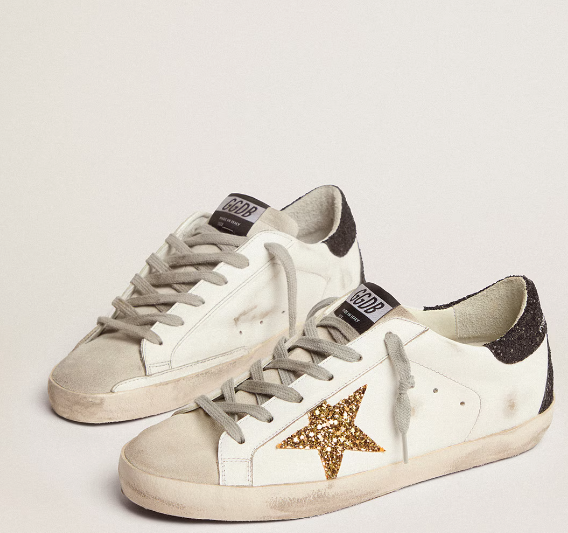 Super-Star LTD with gold-colored star and black glitter heel tab