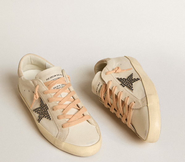 V-Star sneakers in Brown laminated suede with Cream-coloured leather Star