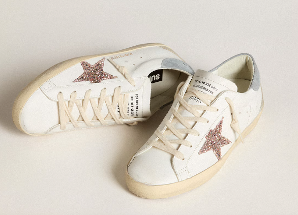 Super-Star LTD sneakers with multicolor glitter star and suede heel tab