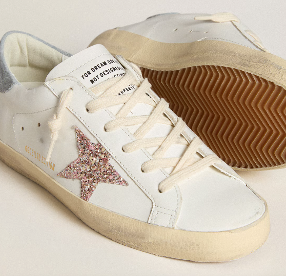Super-Star LTD sneakers with multicolor glitter star and suede heel tab