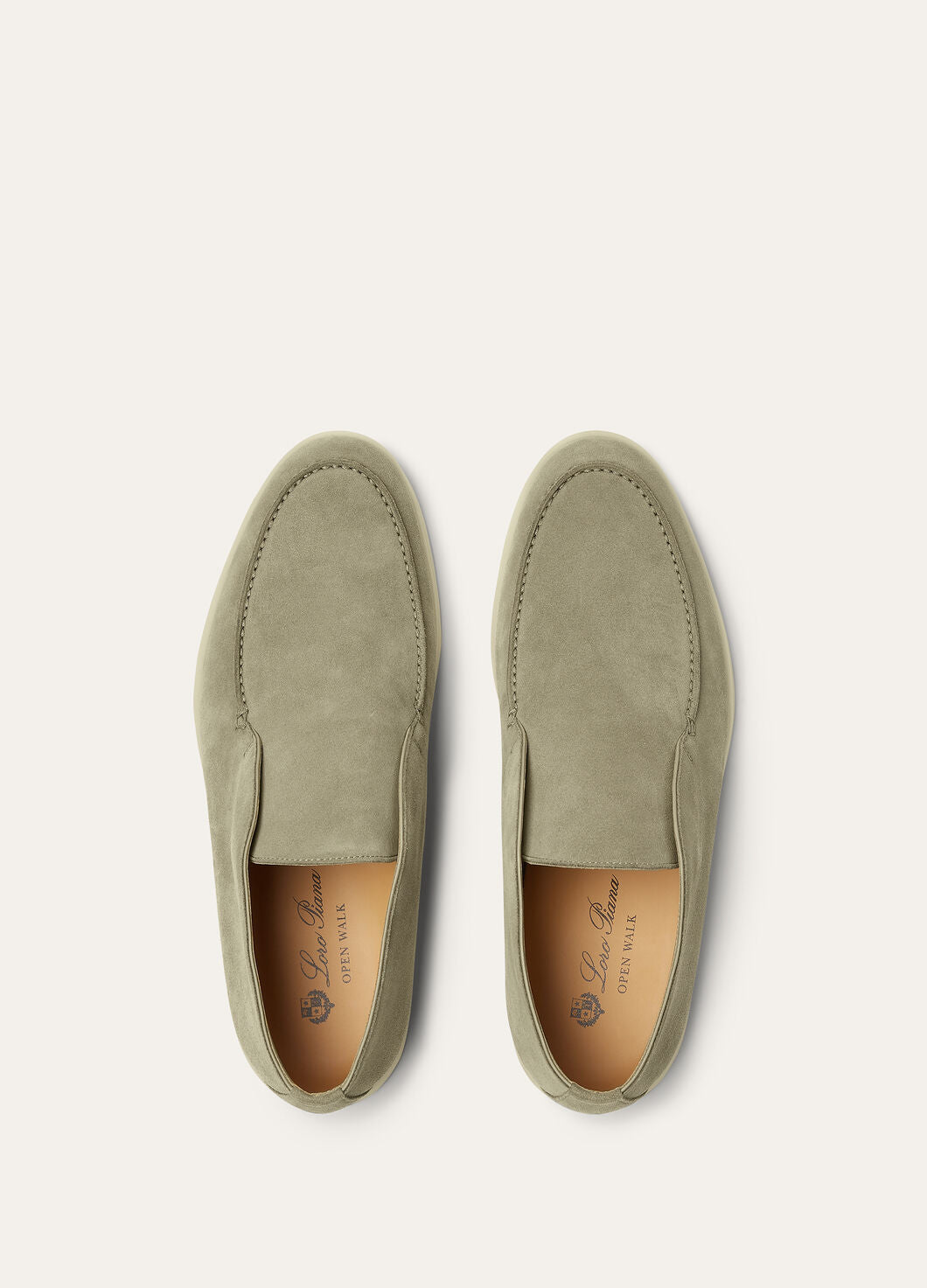 Open Walk Polacchini in suede leather in Military Grey