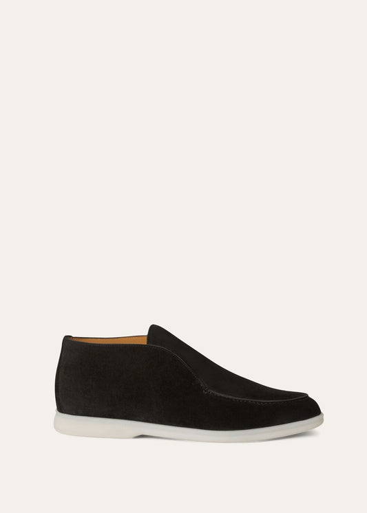 Open Walk Polacchini in black suede leather