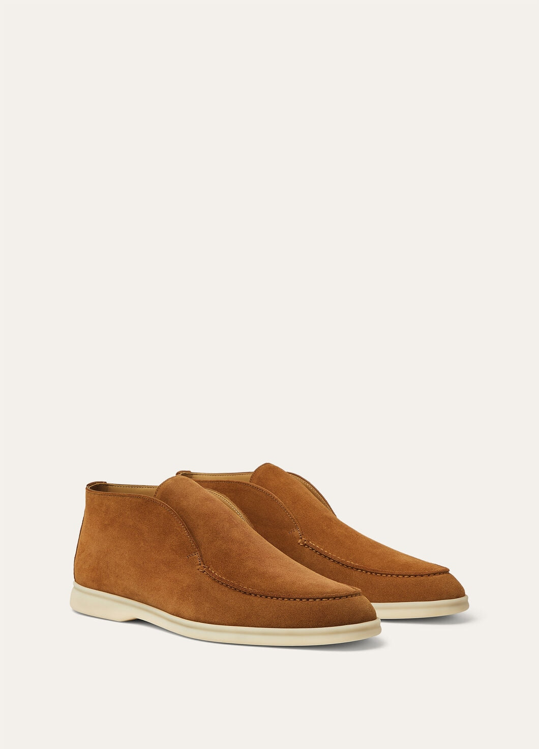 Open Walk Polacchini in suede leather in Cocoa