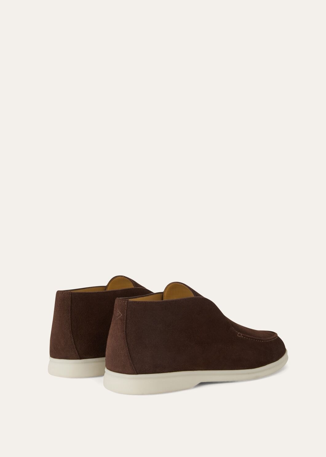 Open Walk Polacchini in chocolate brown suede