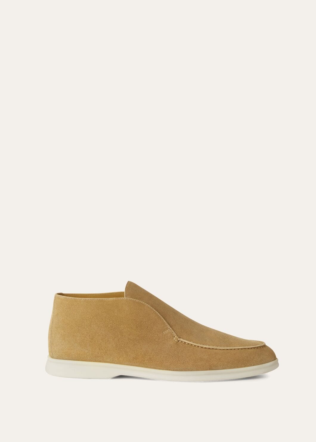 Open Walk Polacchini in suede leather in Beige