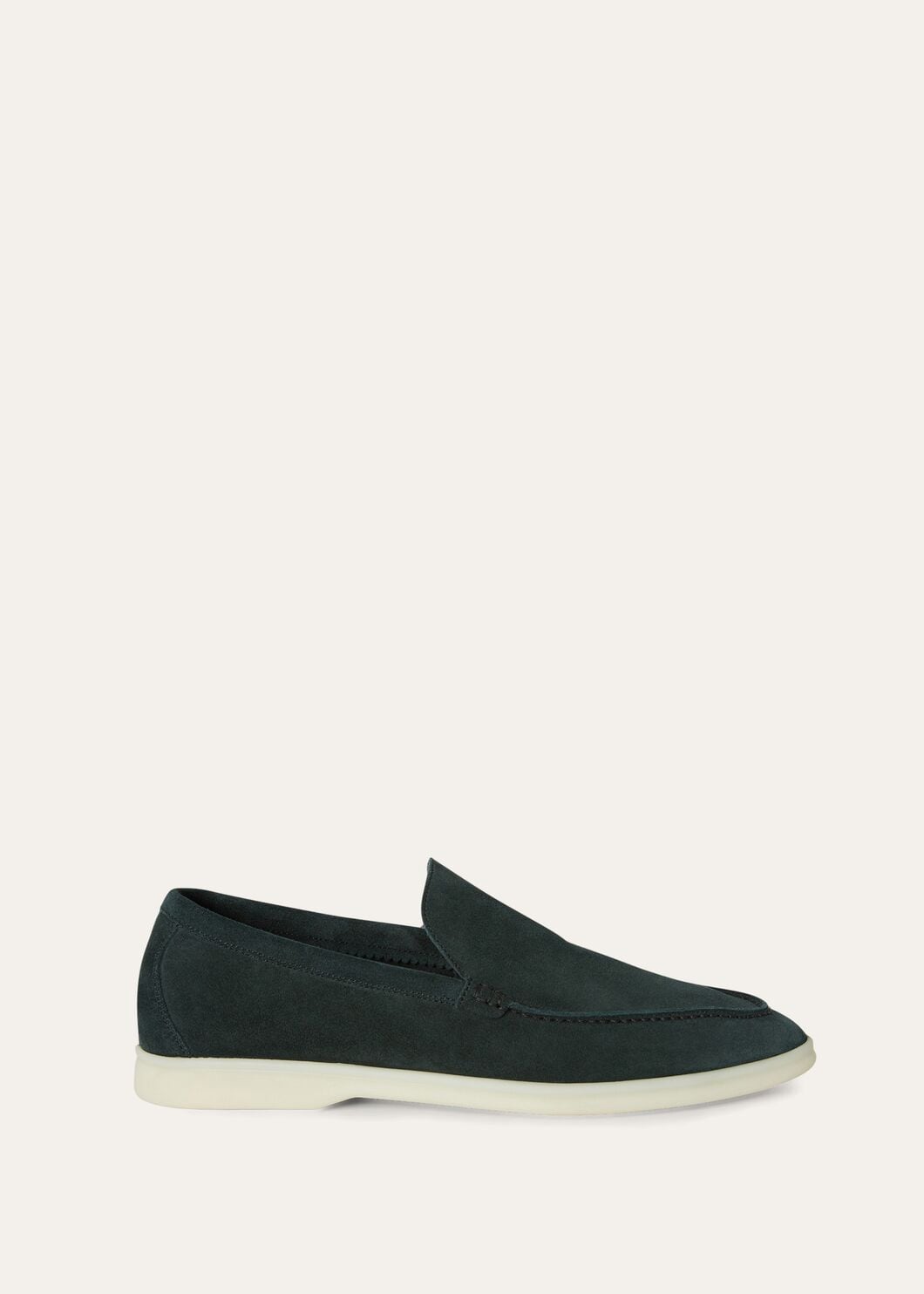 Men's Summer Walk Moccasins in Dark Green Suede