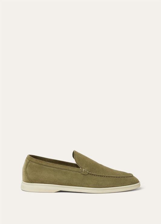 Men's Summer Walk Moccasins in Murano Green Suede