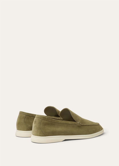 Men's Summer Walk Moccasins in Murano Green Suede