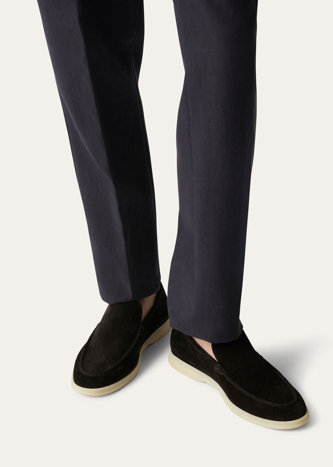 Men's Summer Walk Moccasins in Black Suede