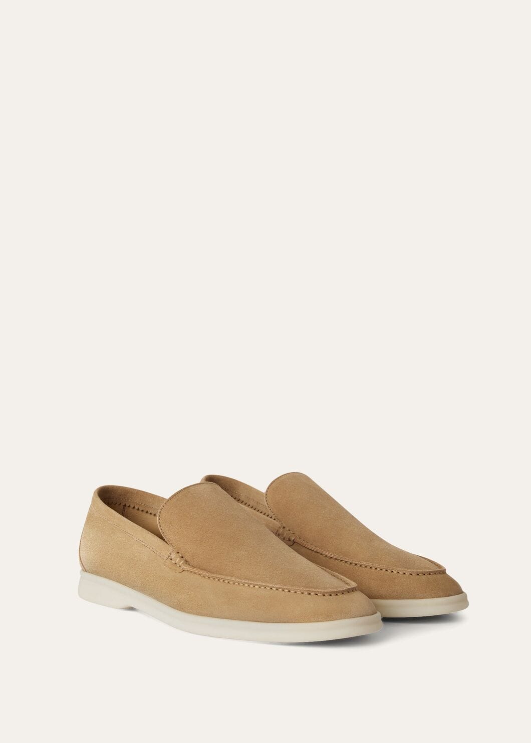 Men's Summer Walk Moccasins in Khaki Suede