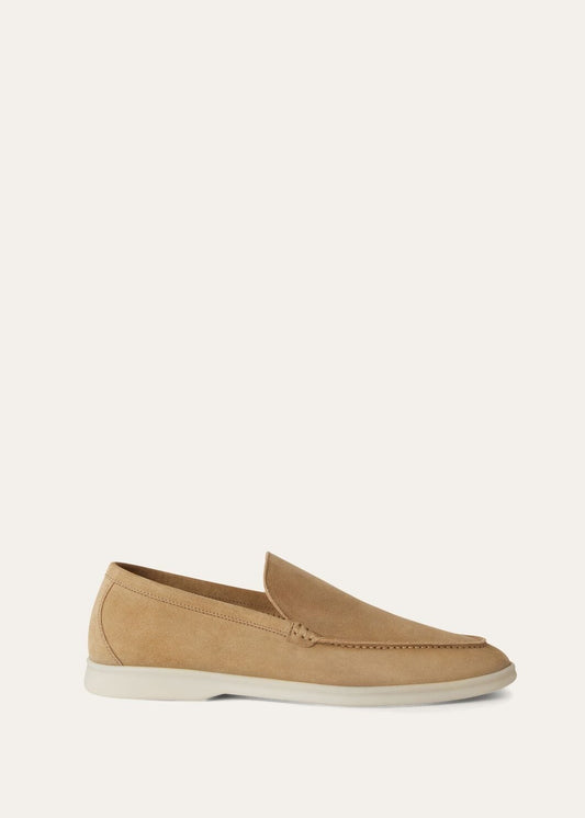 Men's Summer Walk Moccasins in Khaki Suede