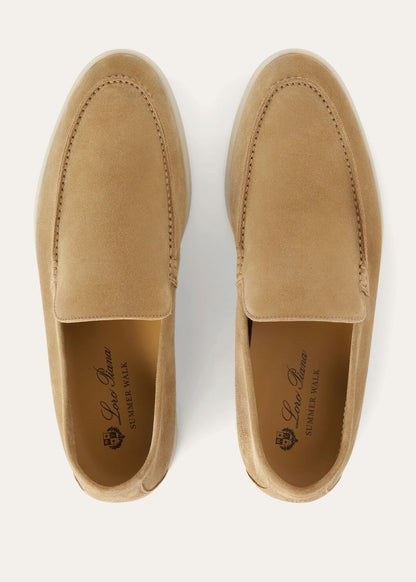 Men's Summer Walk Moccasins in Khaki Suede