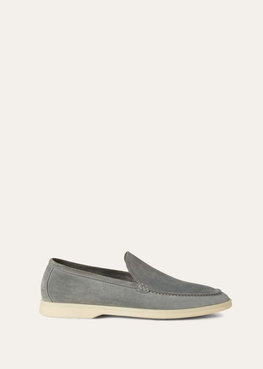 Men's Summer Walk Moccasins in Grey Suede