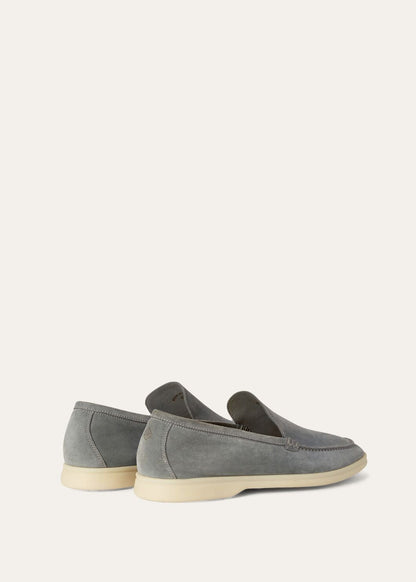 Men's Summer Walk Moccasins in Grey Suede