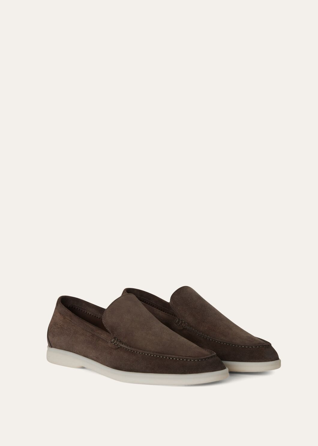 Men's Summer Walk Moccasins in Dark Grey Suede