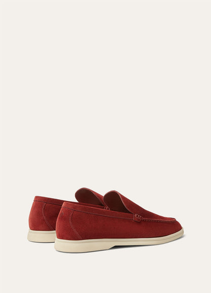 Men's Summer Walk Moccasins in Red Suede