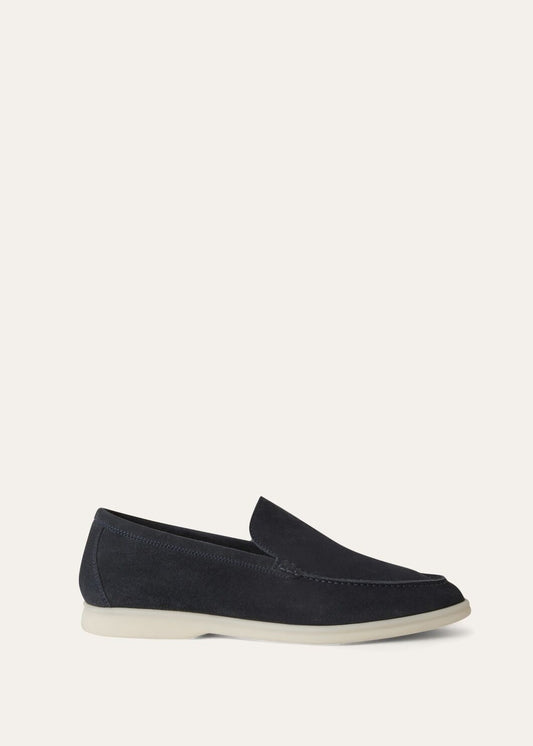 Men's Summer Walk Moccasins in Blue Suede