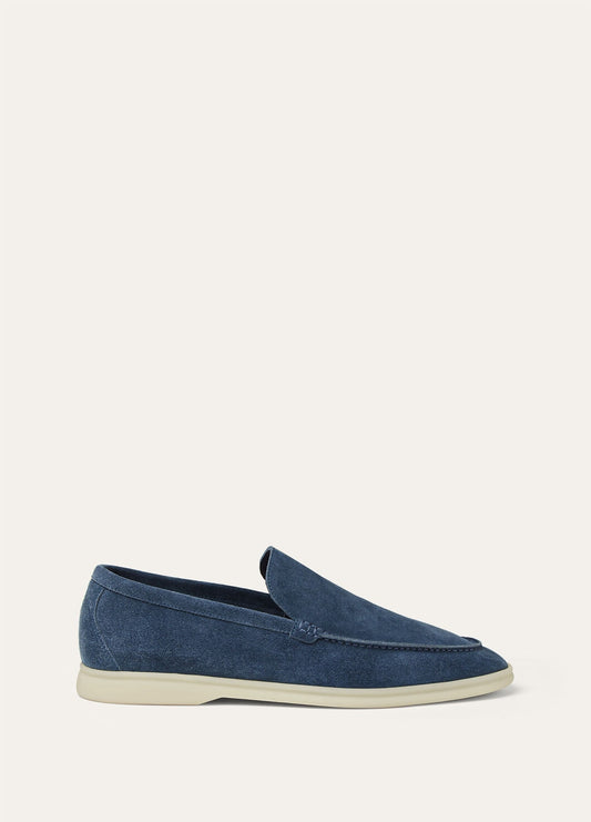 Men's Summer Walk Moccasins in Black Fig Suede