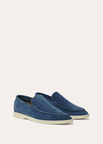 Men's Summer Walk Moccasins in Black Fig Suede