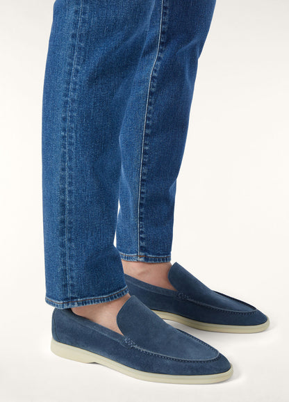 Men's Summer Walk Moccasins in Black Fig Suede