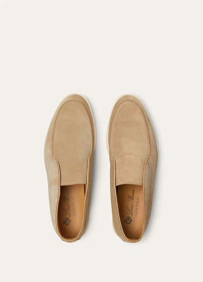Open Walk Polacchini in suede leather in Sandstone