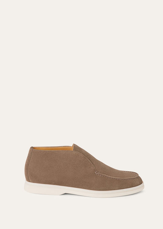 Open Walk Polacchini in suede leather in Koala