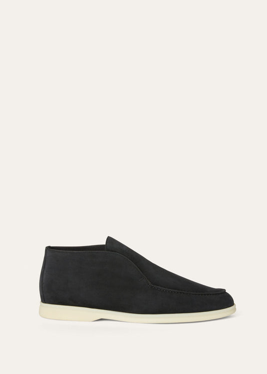 Open Walk Polacchini in suede leather in matt black