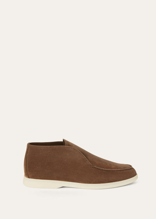 Open Walk Polacchini in suede leather in Fir Cone