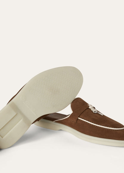 Women's Babouche Charms Walk Moccasins in Brown Suede
